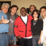 Getting ready to tape The Tonight Show with Jay Leno and Randy Jackson.